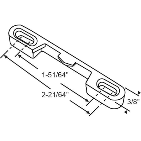 Strybuc Sash Lock Keeper White 50-968-46